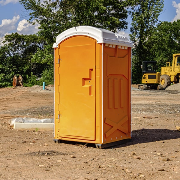 how often are the porta potties cleaned and serviced during a rental period in Deary